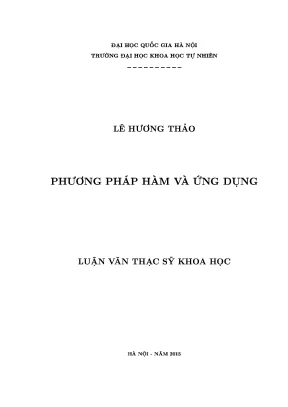 Phương Pháp Hàm và Ứng Dụng Trong Giải Toán