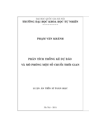 Phân Tích Thống Kê và Dự Báo Chuỗi Thời Gian trong Luận 