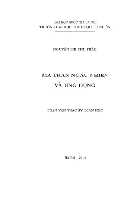 Nghiên cứu về ma trận ngẫu nhiên và ứng dụng trong toán học