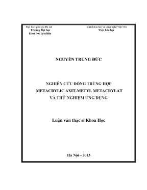Nghiên cứu đồng trùng hợp metacrylic axit và metyl