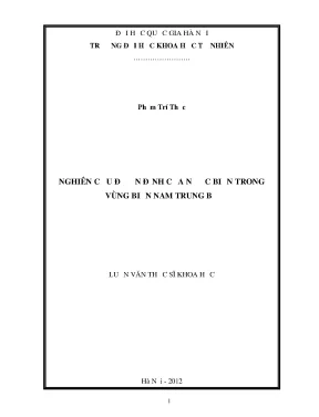Nghiên cứu độ ổn định nước biển vùng Nam Trung Bộ