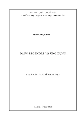 Dạng Legendre và Ứng Dụng trong Giải Tích Biến Phân