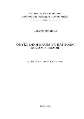Nghiên cứu Quyết Định Bayes và Ứng Dụng của Occam's Razor