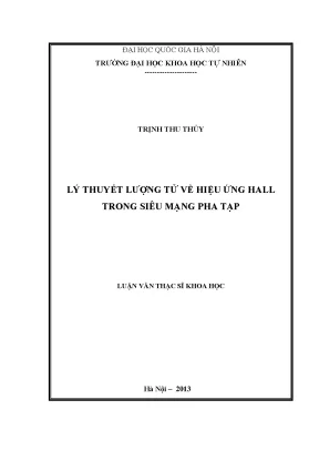Lý thuyết lượng tử hiệu ứng Hall trong siêu mạng pha tạp