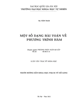 Chuyên đề các dạng bài toán về phương trình hàm hay