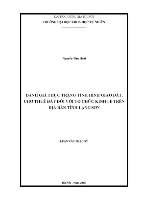 Đánh Giá Giao Đất Cho Thuê Đất Tại Lạng Sơn: Thực Trạng