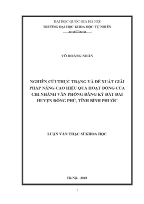 Nâng cao hiệu quả hoạt động của chi nhánh văn phòng đăng
