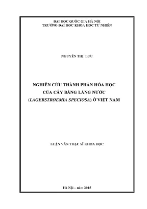 Nghiên cứu thành phần hóa học của cây Bằng lăng nước