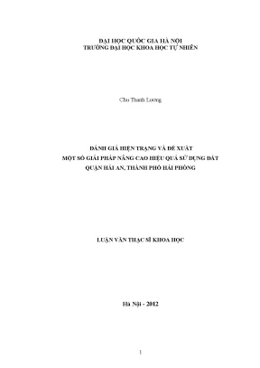 Giải pháp nâng cao hiệu quả sử dụng đất quận Hải An, Hải 