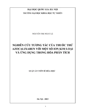 Nghiên cứu tương tác của azocalixaren với ion kim loại