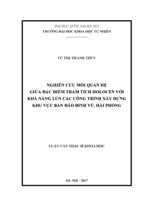 Trầm tích Holocen & lún công trình tại bán đảo Đình Vũ