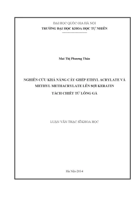 Nghiên cứu cấy ghép ethyl acrylate và methyl