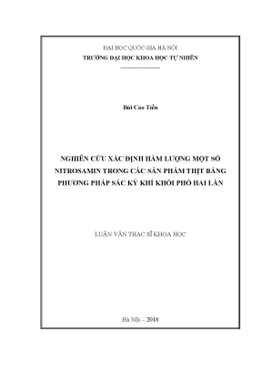 Nghiên cứu hàm lượng nitrosamin trong sản phẩm thịt bằng