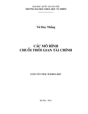 Mô Hình Chuỗi Thời Gian Tài Chính: Phân Tích và Dự Đoán
