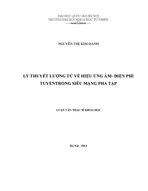 Hiệu ứng âm điện phi tuyến trong siêu mạng pha tạp