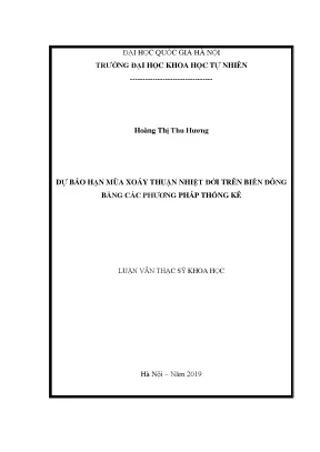 Dự Báo Hạn Mùa Xoáy Thuận Nhiệt Đới Trên Biển Đông Bằng