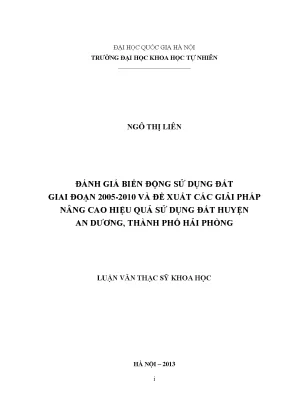 Đánh Giá Biến Động Sử Dụng Đất Giai Đoạn 2005-2010 Tại
