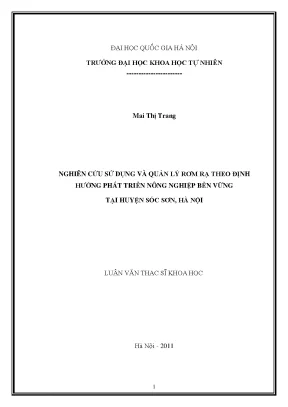 Nghiên cứu quản lý rơm rạ cho nông nghiệp bền vững tại
