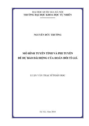 Dự báo tỷ giá hoán đổi bằng mô hình tuyến tính và phi tuyến