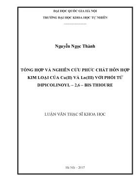 Nghiên cứu phức chất hỗn hợp Cu(II) và Ln(III) với