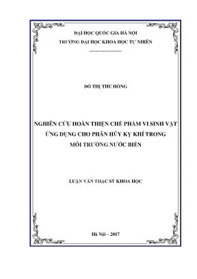 Nghiên cứu chế phẩm vi sinh vật cho phân hủy kỵ khí