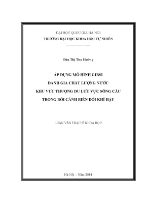 Đánh giá chất lượng nước sông Cầu bằng mô hình GIBSI