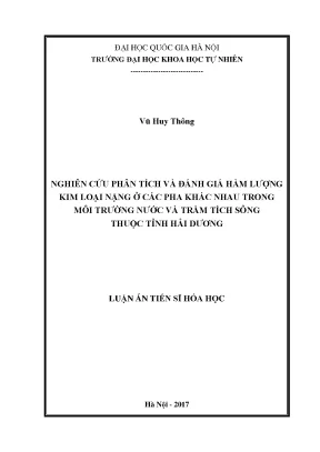 Phân Tích Kim Loại Nặng Trong Nước Và Trầm Tích Sông