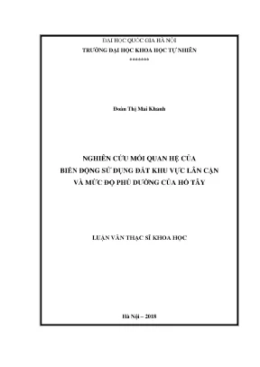 Nghiên cứu mối quan hệ giữa biến động sử dụng đất và mức 