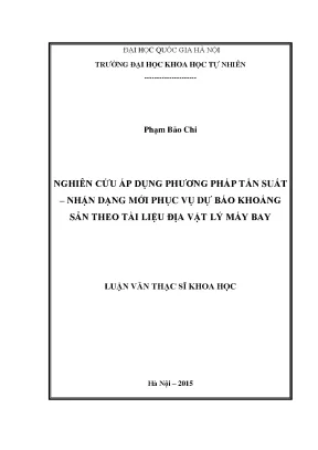 Nghiên cứu phương pháp tần suất nhận dạng trong dự báo 