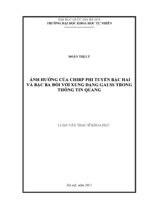 Ảnh Hưởng Của Chirp Phi Tuyến Đối Với Xung Dạng Gauss