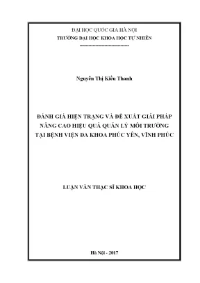 Giải pháp nâng cao hiệu quả quản lý môi trường tại Bệnh