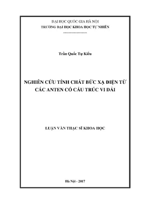 Nghiên cứu tính chất bức xạ điện từ của anten vi dải