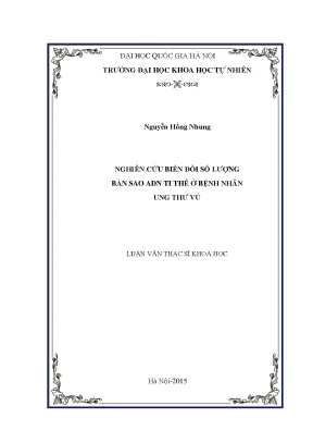 Nghiên cứu ADN ti thể ở bệnh nhân ung thư vú