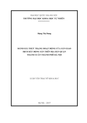 Đánh Giá Hoạt Động Sàn Giao Dịch Bất Động Sản Quận Thanh