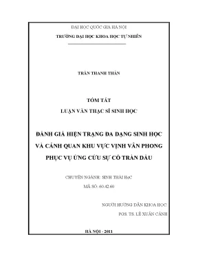 Đánh Giá Đa Dạng Sinh Học và Cảnh Quan Vịnh Vân Phong