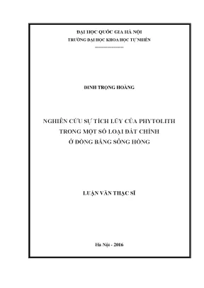 Nghiên cứu tích lũy phytolith trong đất đồng bằng sông Hồng