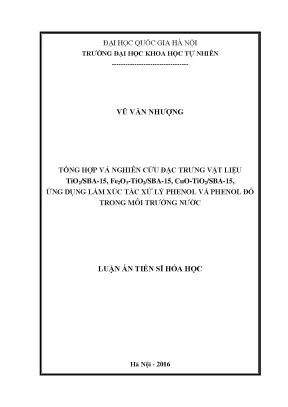 Nghiên cứu vật liệu TiO2/SBA-15 và ứng dụng trong xử lý