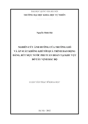 Nghiên cứu ảnh hưởng của gió và áp suất không khí đến 