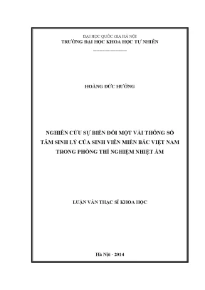 Nghiên cứu sự biến đổi tâm sinh lý của sinh viên miền 