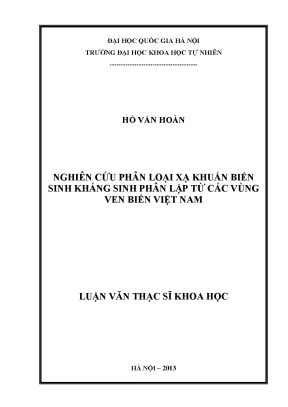 Nghiên cứu phân loại xạ khuẩn biển sinh kháng sinh tại