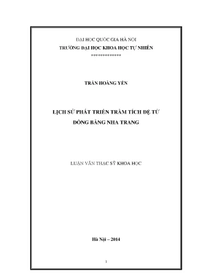 Lịch Sử Phát Triển Trầm Tích Đệ Tứ Tại Đồng Bằng Nha Trang