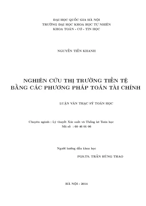 Nghiên cứu thị trường tiền tệ bằng phương pháp toán tài