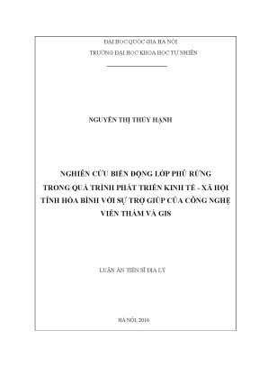 Nghiên cứu biến động lớp phủ rừng tại Hòa Bình bằng công