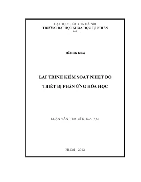 Lập Trình Kiểm Soát Nhiệt Độ Thiết Bị Phản Ứng Hóa Học