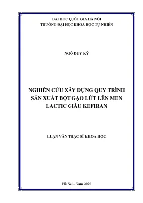 Quy trình sản xuất bột gạo lứt lên men lactic giàu kefiran