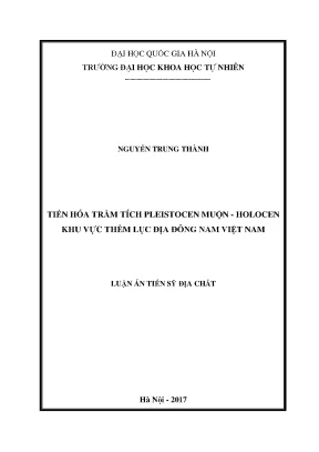 Nghiên cứu tiến hóa trầm tích Pleistocen muộn và Holocen 
