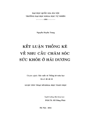 Nhu cầu chăm sóc sức khỏe tại Hải Dương: Kết luận từ 
