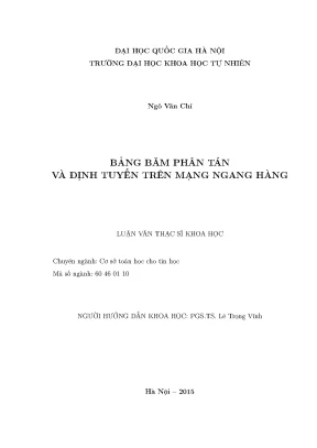 Nghiên cứu Bảng Băm Phân Tán và Định Tuyến trong Mạng