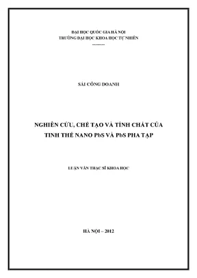 Nghiên cứu và chế tạo tinh thể nano PbS pha tạp