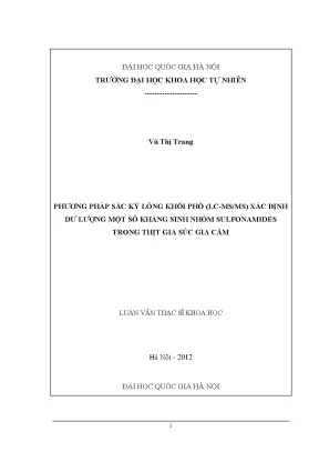 Phương Pháp LC-MS/MS Xác Định Dư Lượng Kháng Sinh